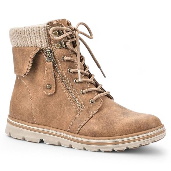 Women's Cliffs Kaylee Bootie by Cliffs in Tan Fabric - Picture 1 of 6